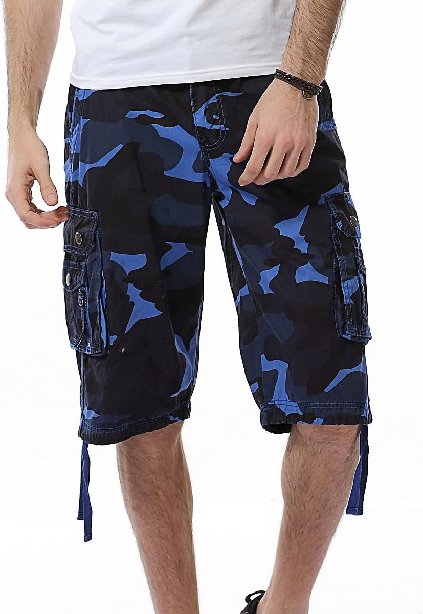 men casual loose fit multi pockets military s