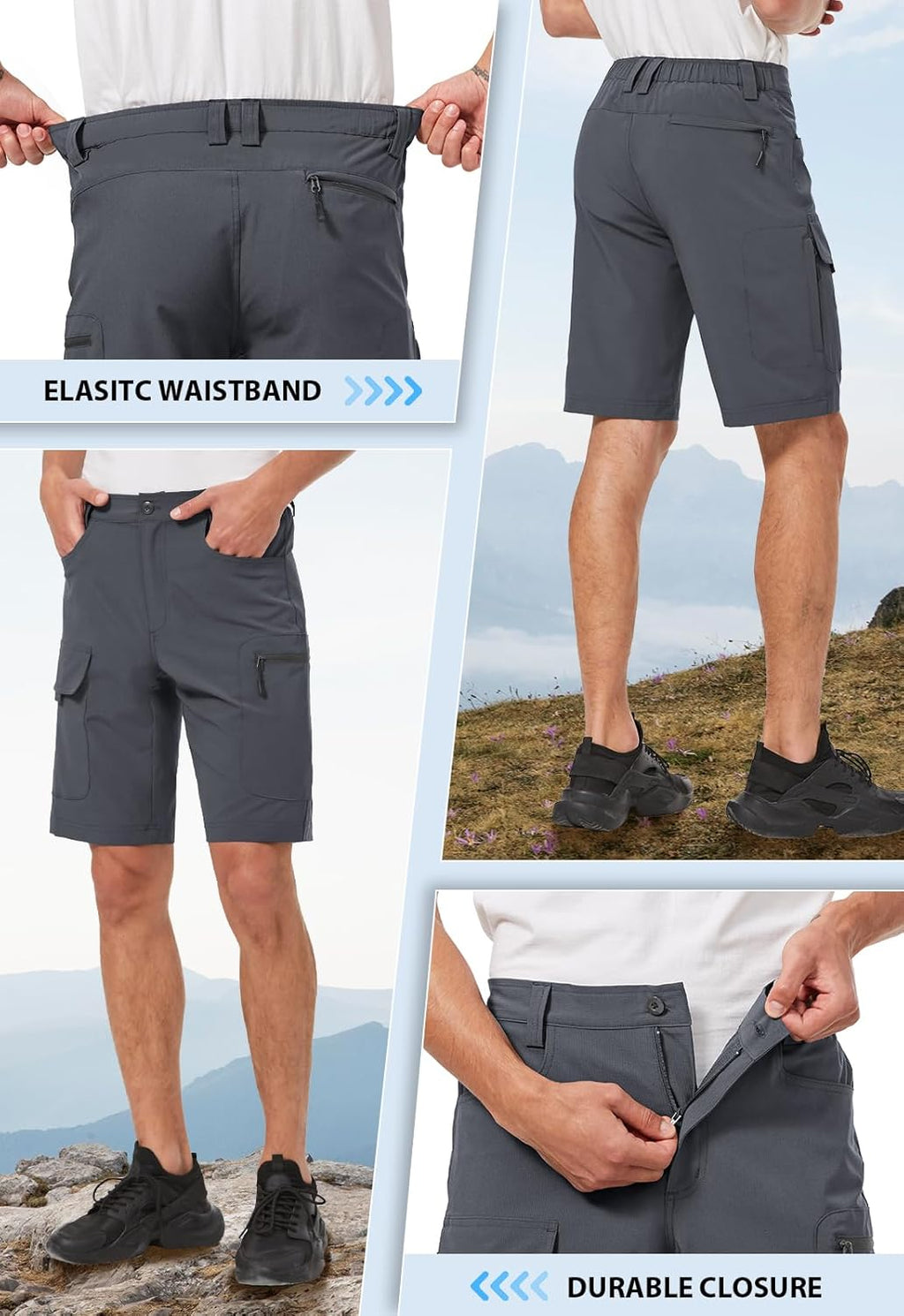 men hiking s 9 10 quick dry lightweight waterproof for golf tactical fishing casual with 6 pockets